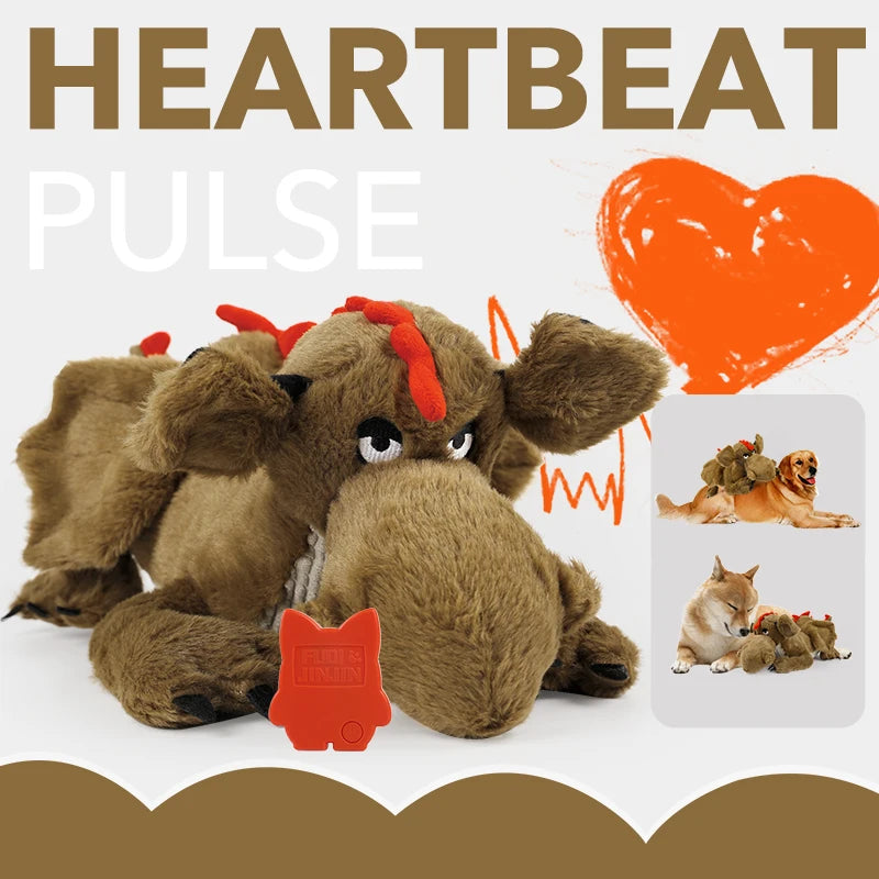 Halloween Themed Plush Dog Toys with Heartbeat Feature Educational Rich Birthday Gift for Dogs Behavioral Training Aid