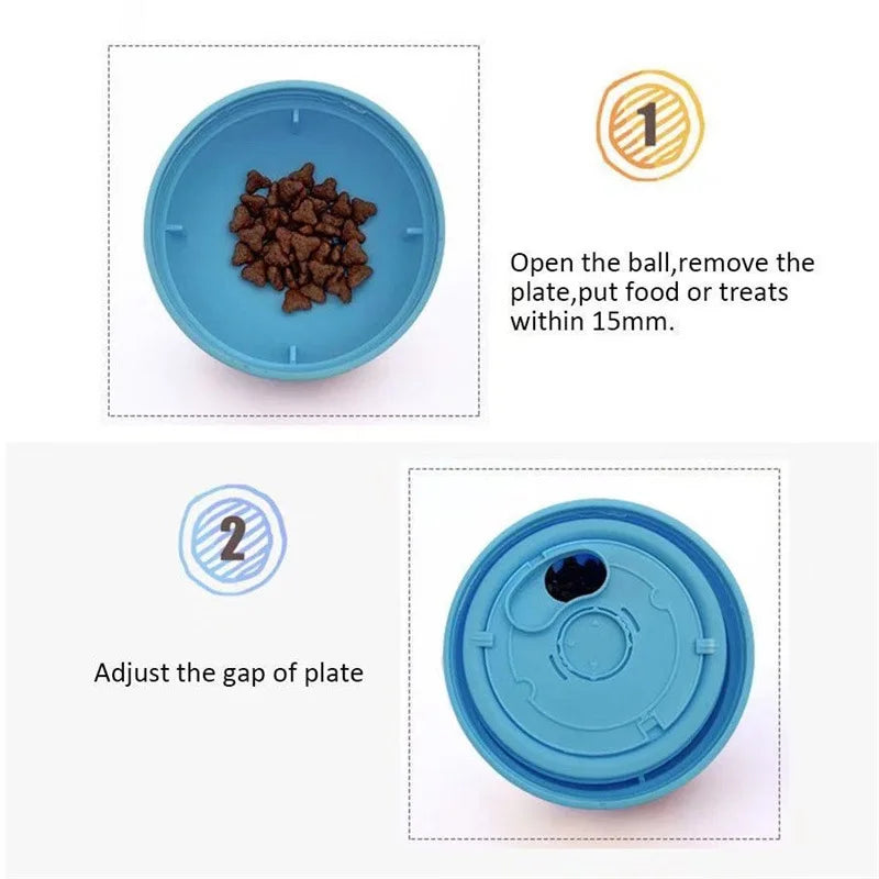 Pet Interactive Dog Cat Toys Leakage Food Balls Adjustable anti Choke Slow Feeder Treat Dispenser Iq Training Educational Toy