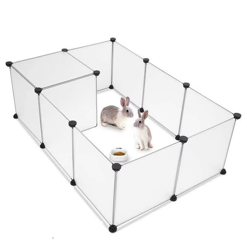 Playpen DIY Small Pet Freely Combined Foldable Dog Cage Yard Fence for Dog Cat Kitten Rabbit Guinea Pig Bunny Hedgehogs