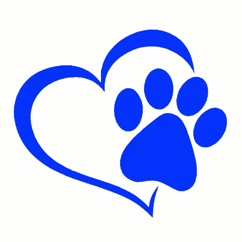 Car Sticker Vinyl 14.1*12.4Cm Love the Dog Paw Print Funny Sticker Decal Reflective Laser Motorcycle Car Styling 3D Stickers
