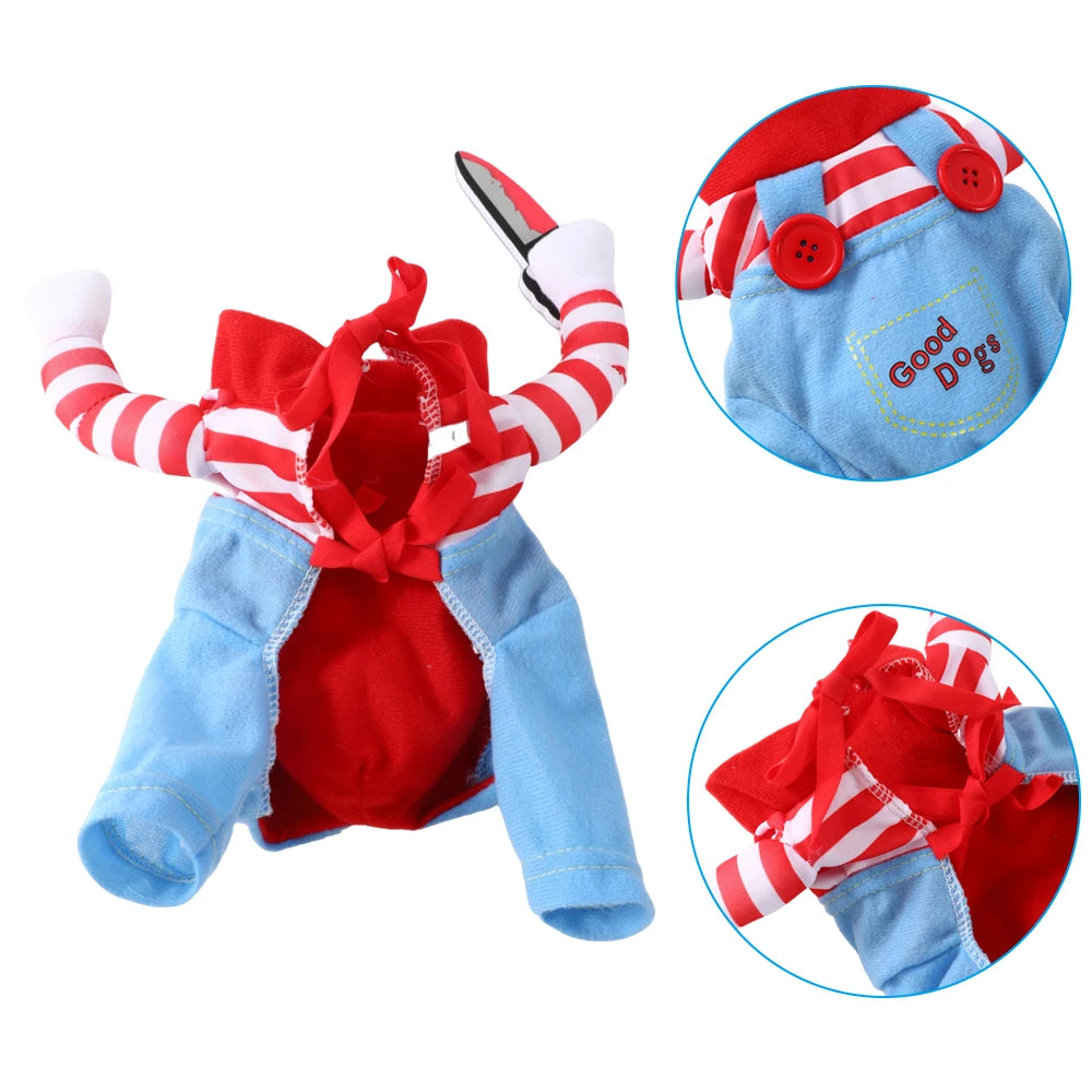 Cute Funny Dog Clothes Halloween Pet Costume for Small Big Dogs Cats Adjustable Puppy Cosplay Outfits Jumpsuit Pug Party Apparel