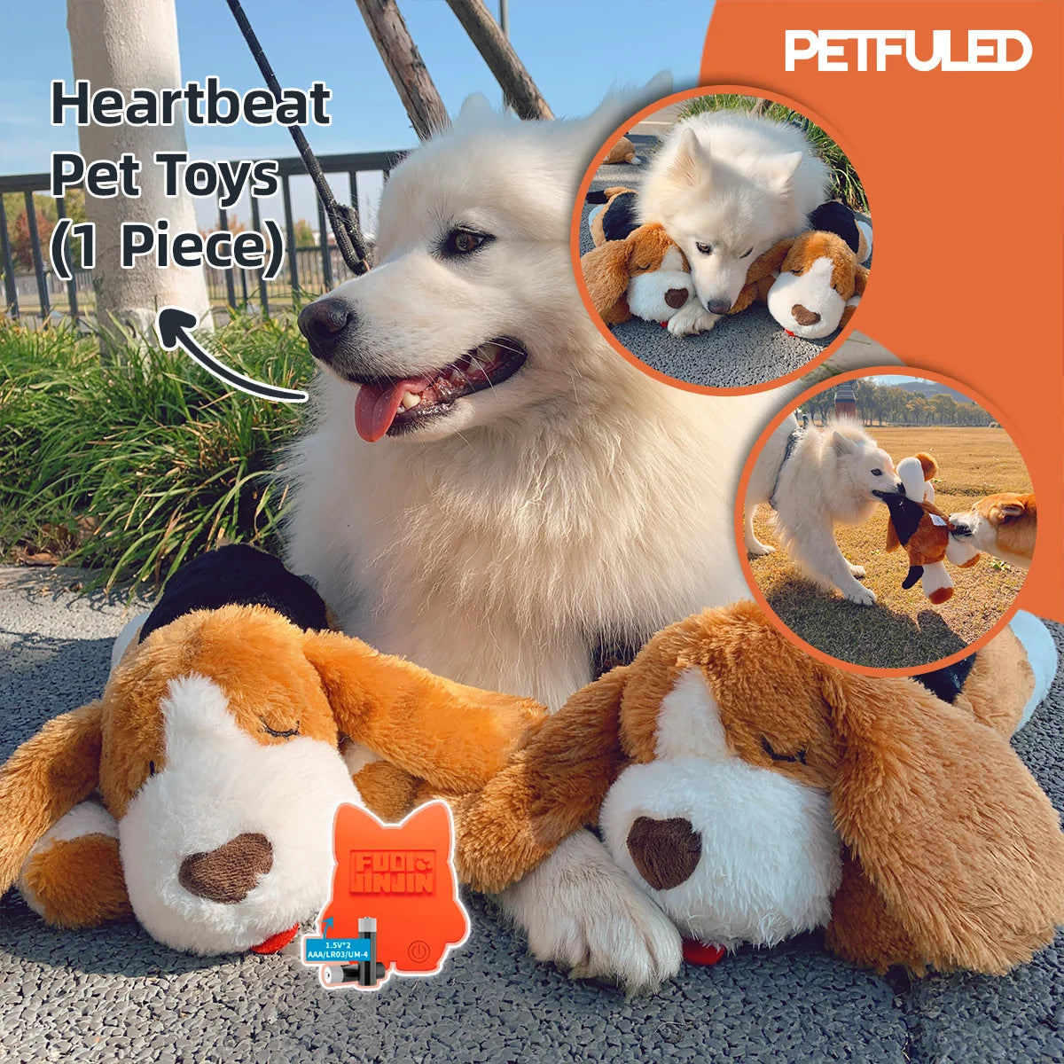 Halloween Themed Plush Dog Toys with Heartbeat Feature Educational Rich Birthday Gift for Dogs Behavioral Training Aid