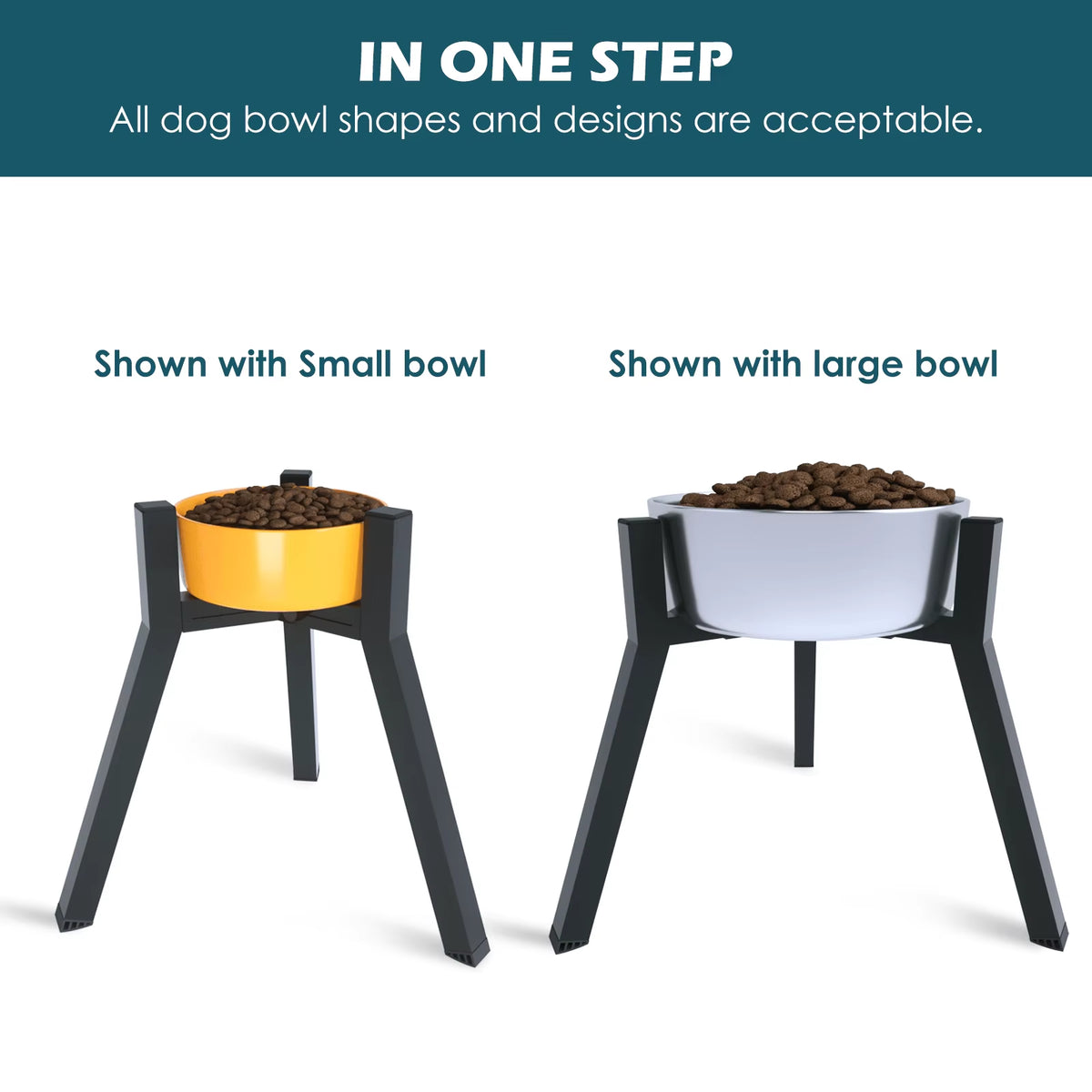 Metal Adjustable Width Raised Dog Bowl Stand for Extra Large Dogs ,Dog Food Bowl,Elevated Dog Bowls Holder(Bowl Not Included)