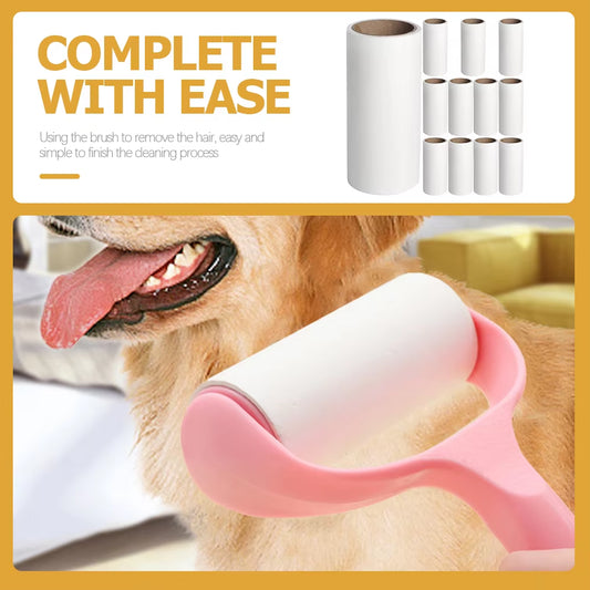12Pcs Pet Lint Roller Set Dog Supplies Cat Accessories Remover Adhesive Tape for Garden Portable Hair Sticker with High