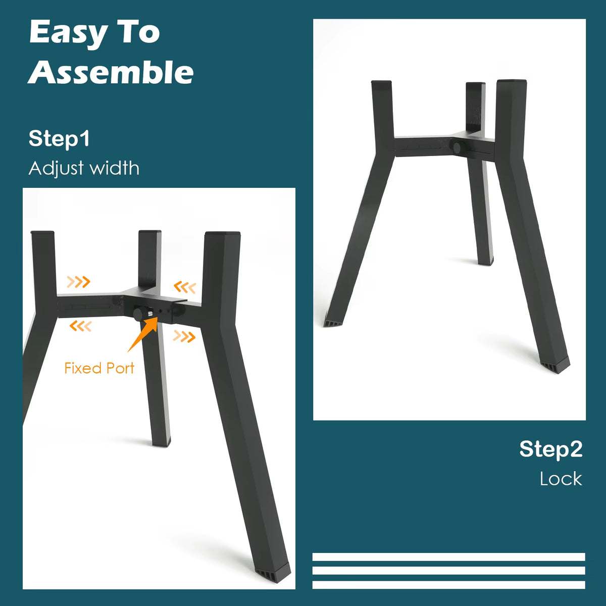 Metal Adjustable Width Raised Dog Bowl Stand for Extra Large Dogs ,Dog Food Bowl,Elevated Dog Bowls Holder(Bowl Not Included)