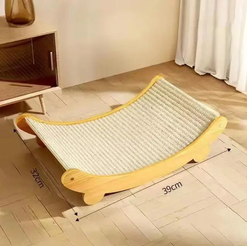 Wooden Cat Scratching Pads Multifuction Cats Sleeping Bed Detachable Wear-Resistant Cat Scratch Board Kitten Grinding Cats Toys