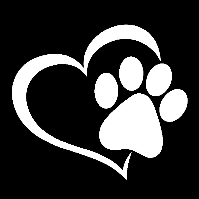 Car Sticker Vinyl 14.1*12.4Cm Love the Dog Paw Print Funny Sticker Decal Reflective Laser Motorcycle Car Styling 3D Stickers