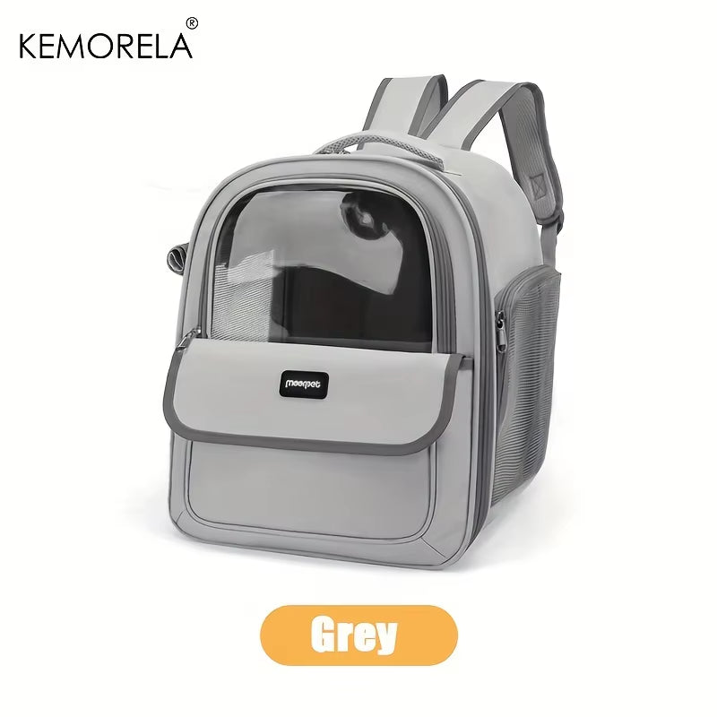 Large Capacity Breathable Mesh Portable Foldable Pet Carrier Backpack for Dog and Cat Outdoor Travel Camping Hiking Supplies