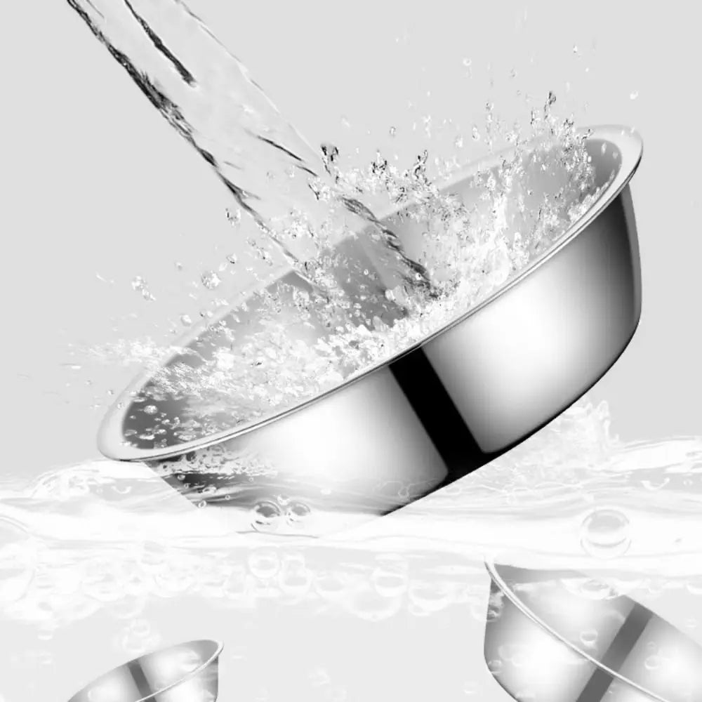 Pet Supplies Large Capacity Dog Bowl Non-Rust Stainless Steel Cat Water Feeder Bowls Silver Pet Food Container Kitten