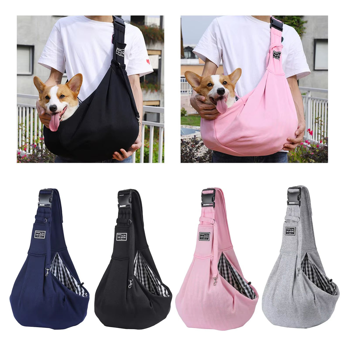 Breathable Pet Carrier Bag Cat and Dog Hiking Out Carrying Puppy Supplies
