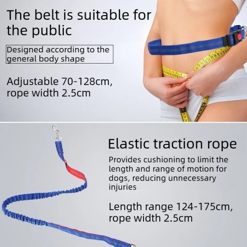 Hand Free Dog Leash for Adjustable Dog Leash Waist Belt Pet Walking Running Jogging Chest Strap Traction Rope Dog Accessories